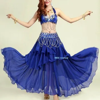 Karnevalový kostým Belly Dance Třídílný Taneční Kostým Tmavě Modrá 34 B