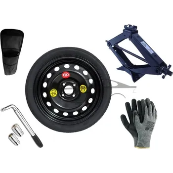 Plechové kolo Sada - Dojezdové kolo SUZUKI SPLASH R16 4x100x54,1 + gola klíč + hever + obal na hever