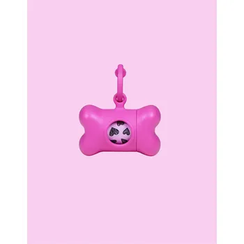 sáček na exkrement United Pets Bon Ton malé pouzdro na sáčky kost růžová