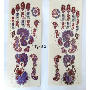 Péče o ruce Indické tetování na ruce PÁR Typ č.03