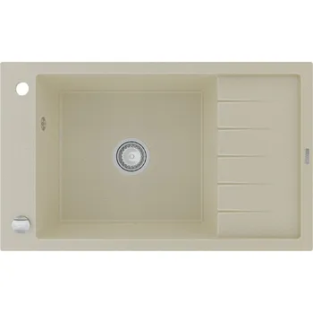 Kuchyňský dřez MEXEN - Elias granitový dřez 1 mísa dřez s vypouštěním krátký odkapávač 795x480 mm, béžová 6511791005-69 MEXEN