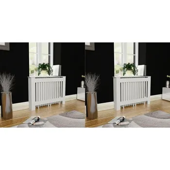 Radiátor vidaXL Marketos Kryty na radiátor 2 ks bílé 112 cm MDF