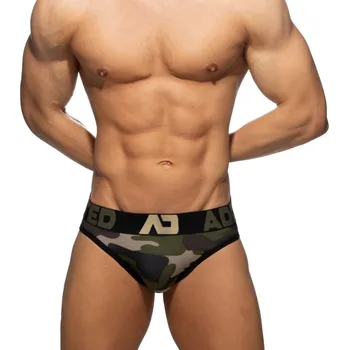 Pánské erotické prádlo Slipy Addicted AD1300 Seamless Camo Brief maskáčové XL, pánské bavlněné slipy