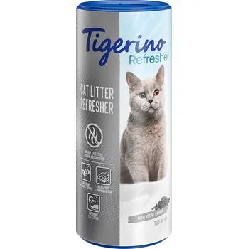 Podestýlka pro kočku 2x700ml Tigerino Refresher přírodní jílový deodorant pro kočičí stelivo s aktivním uhlím - výhodné balení