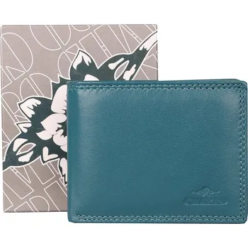 Peněženka Menší kožená peněženka Charro no. 395 tmavětyrkysová