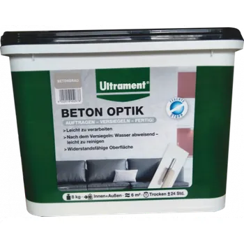 Stavební pojivo BOTAMENT BETONFEINSPACHTEL dekorativní stěrka středně šedá 8 Kg Beton Optik