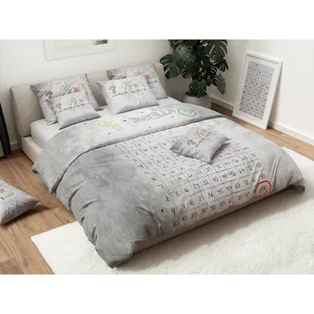 Povlečení Dětské povlečení NUMBERS šedé Rozměr povlečení: 80 x 80 cm | 135 x 200 cm