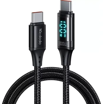 Datový kabel Mcdodo CA-1100 USB-C na USB-C, 100 W, 1,2m, černý