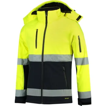 MALFINI TRICORP BI-COLOR SOFTSHELL T52 unisex reflexní bunda Barva: žlutá, Velikost: 4XL