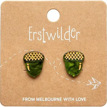 Náušnice Erstwilder náušnice Acorn pecky - Green