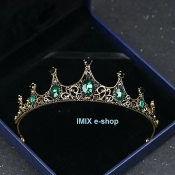 Čelenka Orientální korunka se smaragdovými kameny