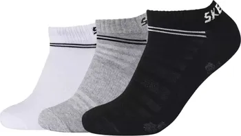 Dámské ponožky Černo-šedo-bílý set ponožek Skechers 3PPK Mesh Ventilation Socks SK43022-9996 Velikost: 39/42