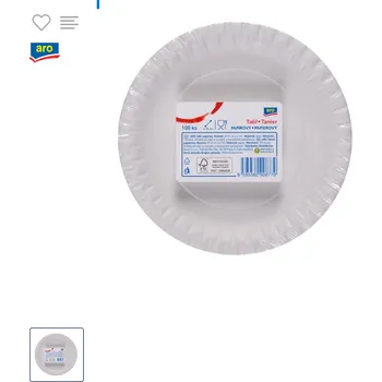 Jednorázové nádobí aro Talíř 18 cm papírový 100 ks