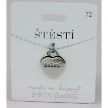 Náramek Přívěsek MAKE ME HAPPY číslo 72 Srdíčko Štěstí - Happy Spirit