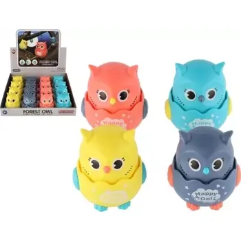 Figurka Teddies Sova plast mačkací jezdící