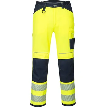 PORTWEST HI-VIS PW340 / Reflexní kalhoty - HV žlutá/námořní modrá UK 41/EU 56