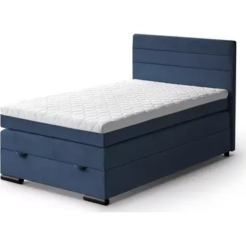 Postel Kontinentální boxspring postel LORA 200x120, modrá (mono 242)