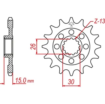 Řetězová sada pro motocykl CHT Výprodej PŘEDNÍ ŘETĚZOVÉ KOLO 2198 17 BMW S1000RR '09-'15, S 1000R '13-'22, 1000XR '14-'22, HP4 '13-'15 (JTF404.17) (ŘETĚZ 525) (219817)