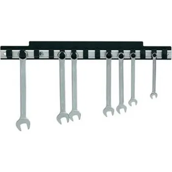 Toolcraft 886892 - Hliníková lišta pro uložení očkoplochých klíčů, rozměr 435 mm x 48 mm, 14-pozic