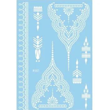 Odstranitelné tetování Tetování na ruce a tělo bílá krajka č.08