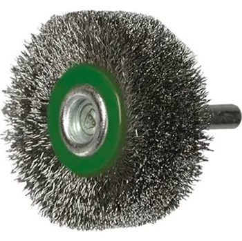 Drátěný kartáč Osborn 0002506341 - Kartáč drátěný kotoučový pr. 70 mm, šíře 11 mm, stopka pr. 6 mm, zvlněný NEREZový drát 0,2 mm, Superior