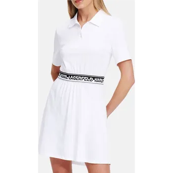 Dámské šaty Dámské bílé šaty Karl Lagerfeld - Velikost S, Barva Bílá 55942 241W1350
