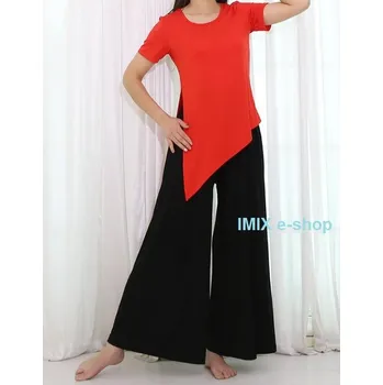 Dvoudílný pohodlný taneční, cvičící a meditační set Sytě červená