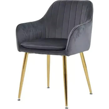 LuxuryForm DESIGN Kosmetická židle AUSTIN VELUR - tmavě šedá