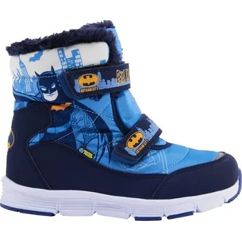 Dětská móda Dětská zimní obuv Warner Bros CHILLIN VELCRO BATMAN 34 Modrá, Tmavě modrá, Bílá
