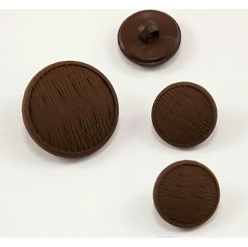 Knoflík Knoflík se spodním přišitím - hnědý - průměr 1,9 cm
