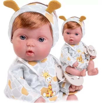 Panenka Antonio Juan 85317-4 Picolín žirafa realistická miminko s celovinylovým tělem 21 cm