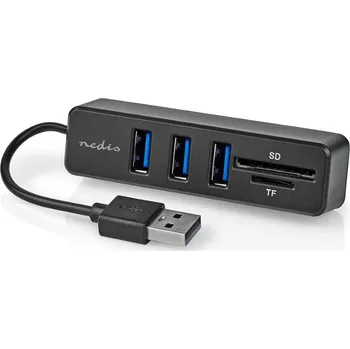 USB hub Nedis CCGB60250BK01