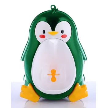 Dětský pisoár s přísavkou tučňák 36 x 25 cm, bílý/zelený