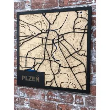 Obraz Home Deco 3D Mapa vašeho města Čtverec 40 x 40 cm