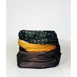 Čokoládově-hořčicový dámský kašmírový šátek, VELIKOST UNI