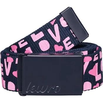 Opasek Dětský látkový opasek Lewro BOTUM 10-15 Tmavě modrá, Růžová