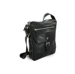 Černý pánský kožený zipový crossbag cbag_01