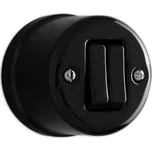 Elhard Nástěnný keramický ovladač žaluzií s kolébkou, černý