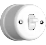 Elhard Nástěnné keramické tlačítko s páčkou č.1/0, bílé