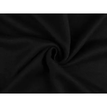 Svetrovina / úplet hladký s podílem vlny, barva 5 černá