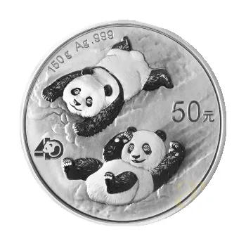 150 gramů stříbrná mince China Panda 2022 proof