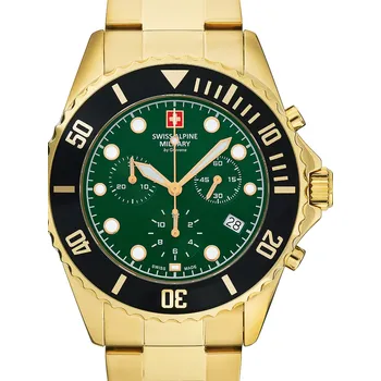 Hodinky Swiss Alpine Military 7053.9114 Chronograph Mens Watch 42mm 10ATM