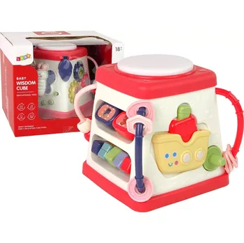 Hračka pro nejmenší Interaktivní edukační kostka pro miminka s melodiemi a světly Motýl