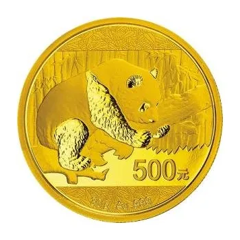 1/10 uncí zlatá mince China Panda 2015