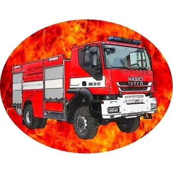 Nášivka Nažehlovačka HASIČI IVECO TRAKKER 4x4 (digitální nažehlovačka )