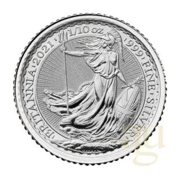 1/10 uncí stříbrná mince Britannia