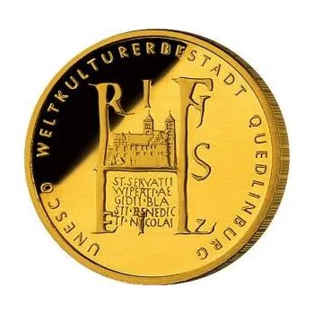 1/2 unce zlatá mince - 100 Euro Quedlinburg 2003 (F)