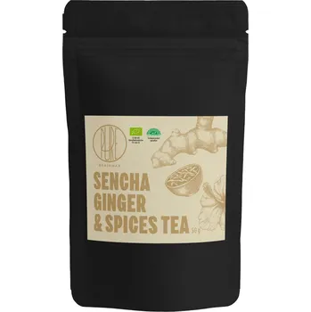 Čaj BrainMax Pure Sencha Ginger & Spices, Sencha se zázvorem a kořením, BIO, 50 g