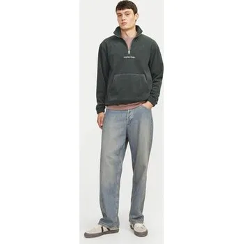 Pánská mikina Jack & Jones Fleecová mikina Vesterbro 12262981 Zelená Relaxed Fit S