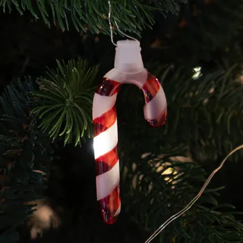 Lampička Sirius LED víla Hannah Candy Cane červená - Délka přívodního kabelu 25 cm červená, matná bílá 8 LED diod - Doprava zdarma
